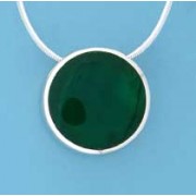 SPC 30mm ROUND AGATE SLIDER PENDANT    =