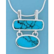 SPC RECT./OVAL FANCY TURQUOISE PENDANT =