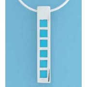 SPC INLAID TQ.35x6mm RECT SLIDER PEND. =
