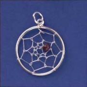 SPC 20mm  GARNET DREAMCATCHER PENDANT