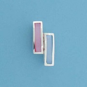 SPC BLUE/PINK M.O.P DOUBLE BAR PENDANT =