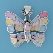 SPC INLAID M.O.P BUTTERFLY PENDANT     =