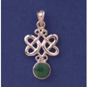 SPC 6mm MALACITE CELTIC KNOT PENDANT