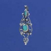 SPC BLUE STONE FILIGREE PENDANT