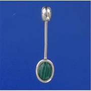 SPC OVAL MALACITE PENDULUM PENDANT