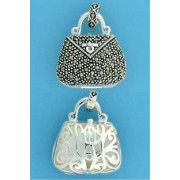 SPC OPENING MARCASITE HANDBAG PENDANT  =