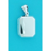 SPC 15MM RECT PLAIN LOCKET
