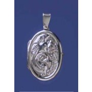 SPC FANCY LOCKET 29x21mm  LADY/FLOWER  =