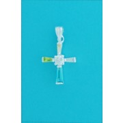 SPC 19x15mm MULTI-STONE/CZ BAGETTE CROSS