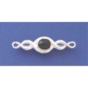 SPC 50mm CELTIC DESIGN OVAL ONYX BROOCH-