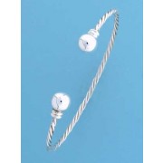 SPC 2.5mm SOLID TWIST WIRE BALL BANGLE =