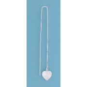 SPC D/C HEART END PULL-THRU EARRING    =