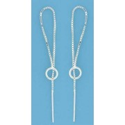 SPC LARIAT BOX CHAIN PULL-THRU EARRING =