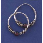 SPC 19x1mm GARNET BEAD BALI CREOLE     =