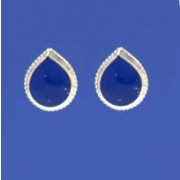 SPC ROPE EDGE 9x11 LAPIS TEARDROP STUD