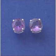 SPC 8mm ROUND AMETHYST STUD