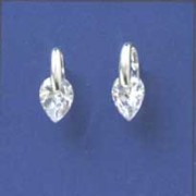 SPC 6mm CLIP SET TEARDROP CZ STUDS     =