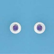 SPC TWIST WIRE EDGE 4mm PURPLE STUDS   =