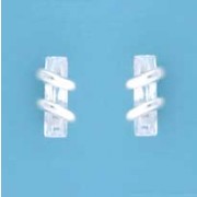 SPC 14x4mm BAGETTE CZ WIREWRAP STUDS   =