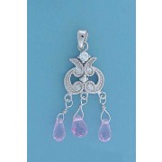 SPC CZ/PINK CRYSTAL CHANDELIER STYLE SET