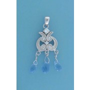 SPC CZ/BLUE CRYSTAL CHANDELIER STYLE SET