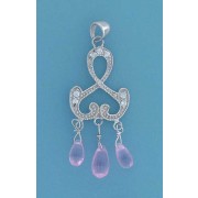 SPC CZ/PINK CRYSTAL CHANDELIER STYLE SET