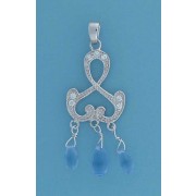 SPC CZ/BLUE CRYSTAL CHANDELIER STYLE SET