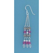 SPC PINK CRYST.CHANDELIER DROP EARRING =