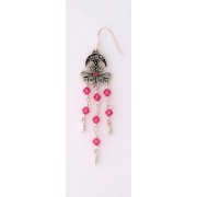 SPC PINK CRYSTAL CHANDELIER EARRINGS