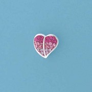 SPC FADING PINK CRYSTAL SET HEART STUDS=