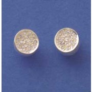 SPC PAVE SET 10mm ROUND CZ SET STUDS  -