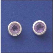 SPC 7mm AMETHYST SET IN 9mm ROUND STUD -