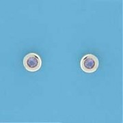SPC 3mm AMETHYST SET IN 5mm ROUND STUD =