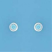 SPC 3mm IMM.TOPAZ SET IN 5mm ROUND STUD=