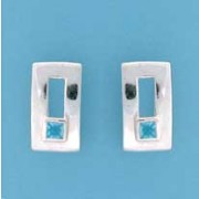 SPC SQ.BLUE TOPAZ CURVED SLOTTED STUDS