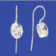 SPC SQ.PURPLE STONE DROP EARRINGS