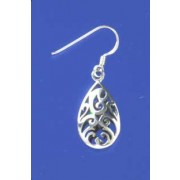 SPC FILIGREE TEARDROP DROP EARRINGS    =