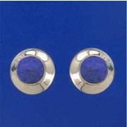 SPC 8mm LAPIS STUD/3mm POLISHED RIM    =