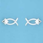 SPC SMALL ALPHA SYMBOL STUD EARRINGS   =