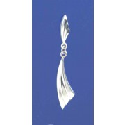 SPC RIDGED SCIMITAR DROP EARRINGS      =