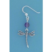 SPC AME.BEAD DRAGONFLY DROP EARRIN