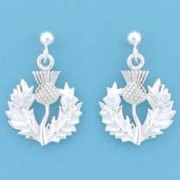 SPC BALLSTUDS/SCOTS THISTLE EARRINGS   =
