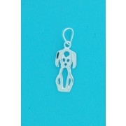 SPC CUTOUT SITTING DOG PENDANT SOLD X 2