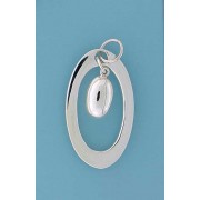 SPC BEAN IN CUTOUT OVAL DROP PENDANT   =