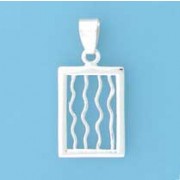 SPC WIGGLY BARS 18x8mm RECT.PENDANT