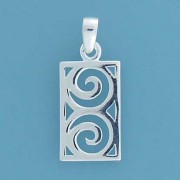 SPC CUTOUT SPIRAL DESIGN RECT.PENDANT