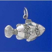 SPC MARCASITE CLOWN FISH PENDANT