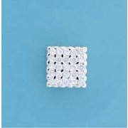 SPC 11x11mm 25 STONE SQUARE CZ PENDANT