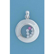 SPC FLOATING CRYSTAL STONES ROUND PEND.