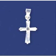 SPC 15x12mm CZ STONE BAGETTE CROSS     =